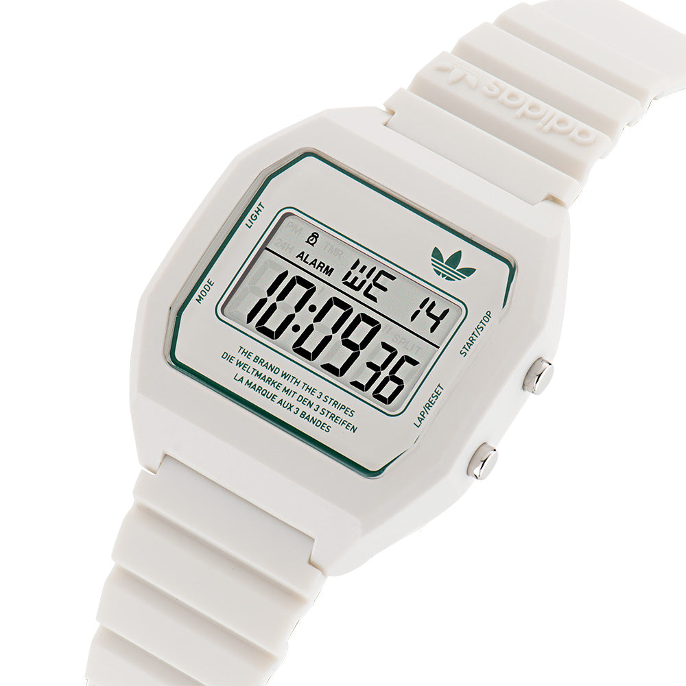 Adidas AOST23557 Digital Two White Resin Unisex Watch – Shiels