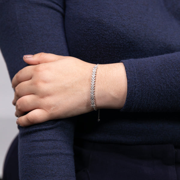 Sterling Silver 27 Diamonds Slider Bracelet – Shiels Jewellers