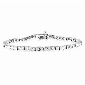 0.95 Carat Diamond Tennis Bracelet 18.5cm in Sterling Silver
