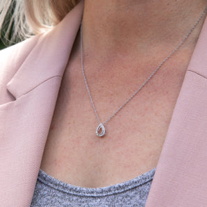 Silver Luminesce Laboratory Grown Diamond Pendant