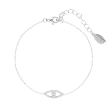 Load image into Gallery viewer, Georgini Rock Star Sterling Silver Evil Eye Bracelet