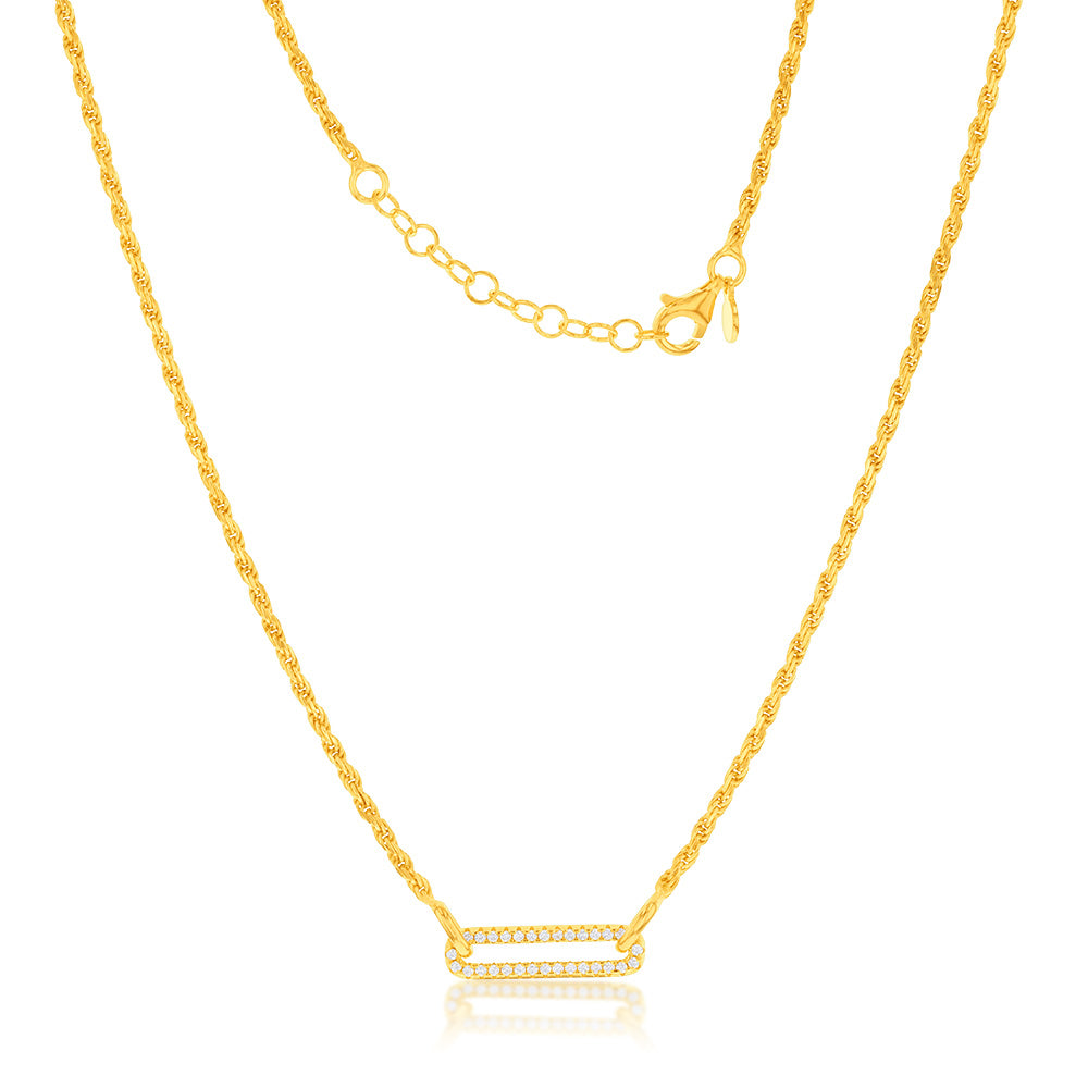 Rectangle Link Chain Necklace By Anna Lou of London | notonthehighstreet.com