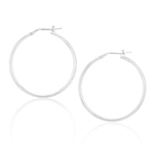 Load image into Gallery viewer, Sterling Silver Plain 30mm Hoop Earring