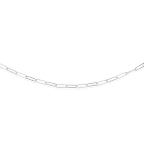 Sterling Silver Paper Clip 42+3cm Chain