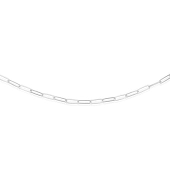 Sterling Silver Paper Clip 42+3cm Chain