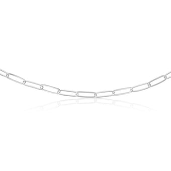 Sterling Silver Paperclip 45cm Chain