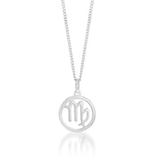 Load image into Gallery viewer, Sterling Silver Round Zodiac/Star Sign Virgo Pendant