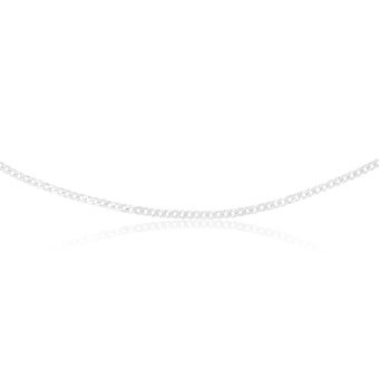 Sterling Silver Curb 100 Gauge 45cm Chain