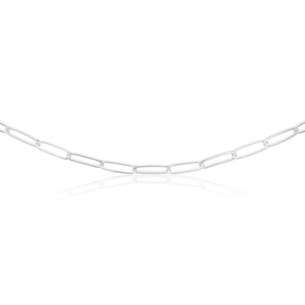 Sterling Silver Paperclip 60cm Chain