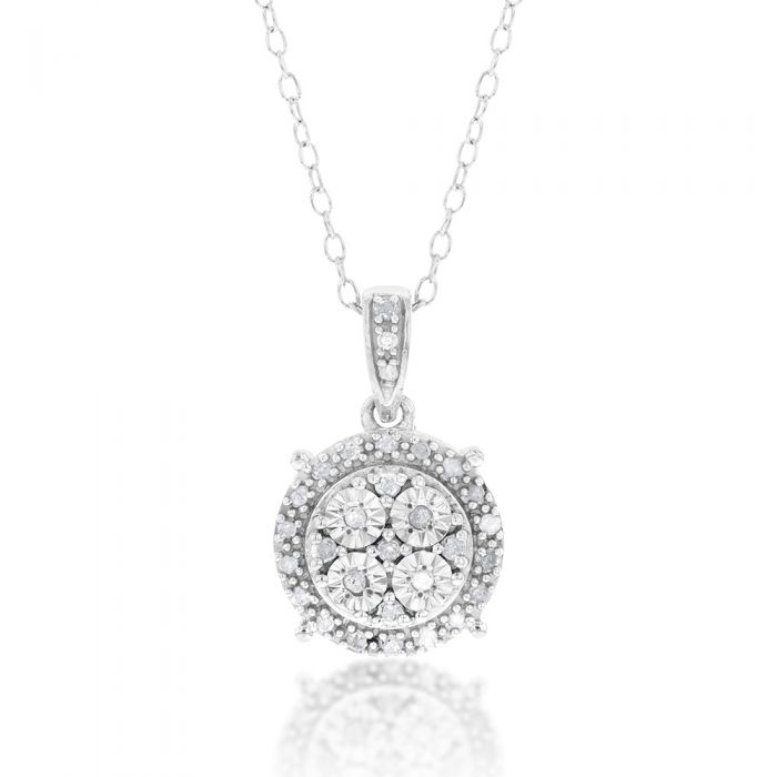 925 silver necklace on sale with diamonds