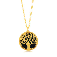 Load image into Gallery viewer, Sterling Silver Gold Plated Tree Of Life Pendant On Chain