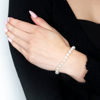 White 6-7mm Freshwater Pearl Bracelet