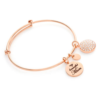 Gold Plated Crystal My Beautiful Mum Bangle