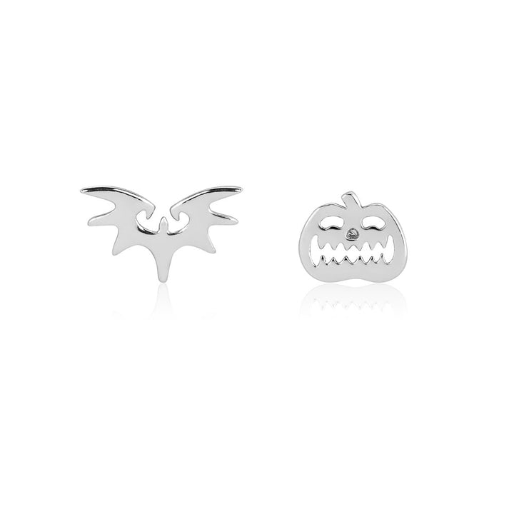 Disney Bat+Pum White Gold Plated Mix Match Stud Earrings