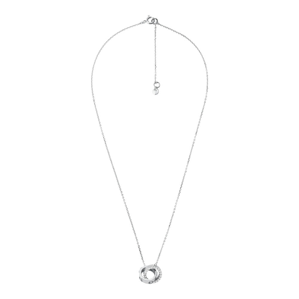 Michael Kors Sterling Silver Premium Interlocking Circle Pendant with ...