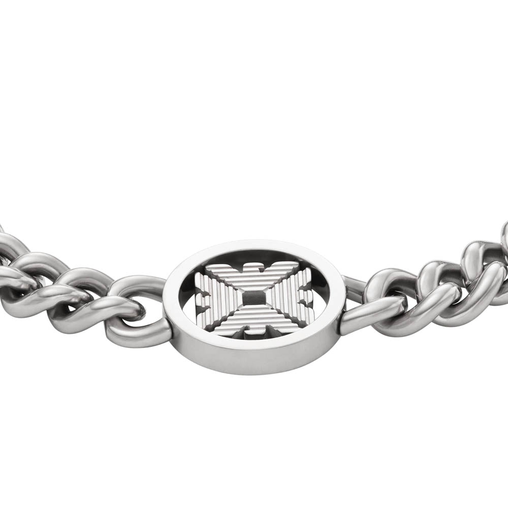 Emporio Armani Stainless Steel Logo Chain Bracelet Shiels Jewellers