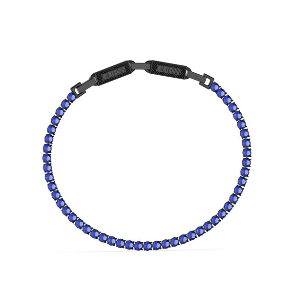 Guess Men s Jewellery Stainless Steel Blue Tennis Black Logo Buckle Br Shiels Jewellers