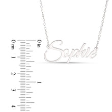 Load image into Gallery viewer, Signature Sterling Silver Personalised Name Necklace Pendant On 16inches Chain