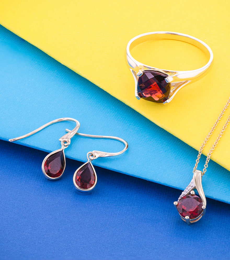 garnet jewellery