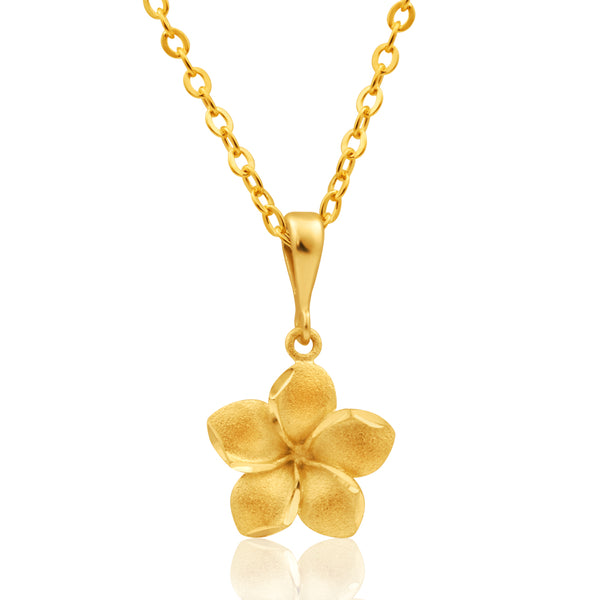 Gold flower chain necklace store