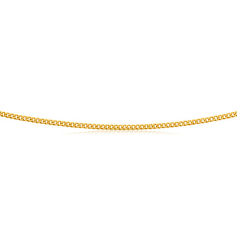 9ct Yellow Solid Gold 50 Gauge Curb 55cm Chain