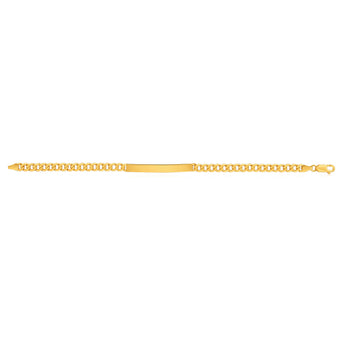 9ct Yellow Gold Curb 18.5cm ID Bracelet