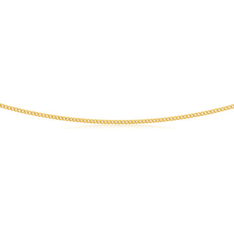 9ct Yellow Gold 50 Gauge Curb Chain 50cm