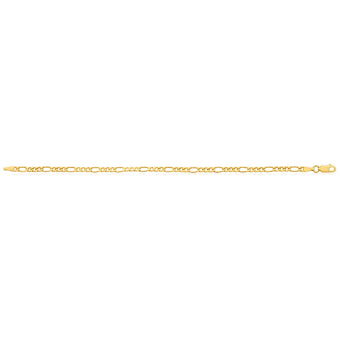 9ct Yellow Gold Copper Filled Figaro Bracelet