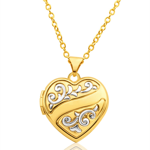 Gold heart locket design new arrivals