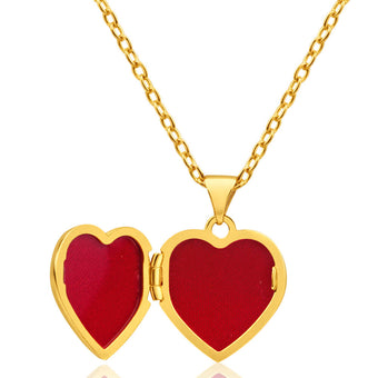 9ct Yellow Gold Heart Shaped Locket with 'Special Mum' and Flower Pattern