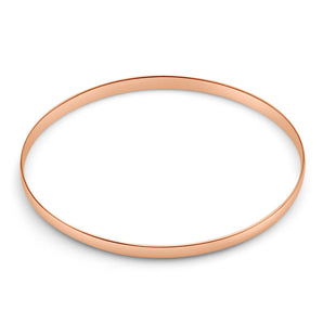 9ct Rose Gold 4mm Solid Bangle