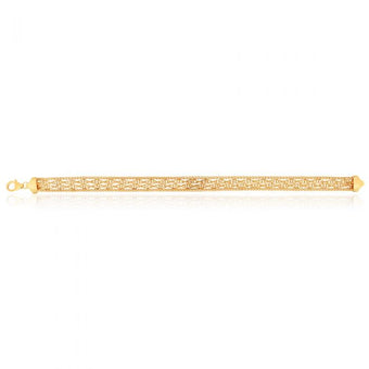 9ct Yellow Gold Mesh 19cm Bracelet