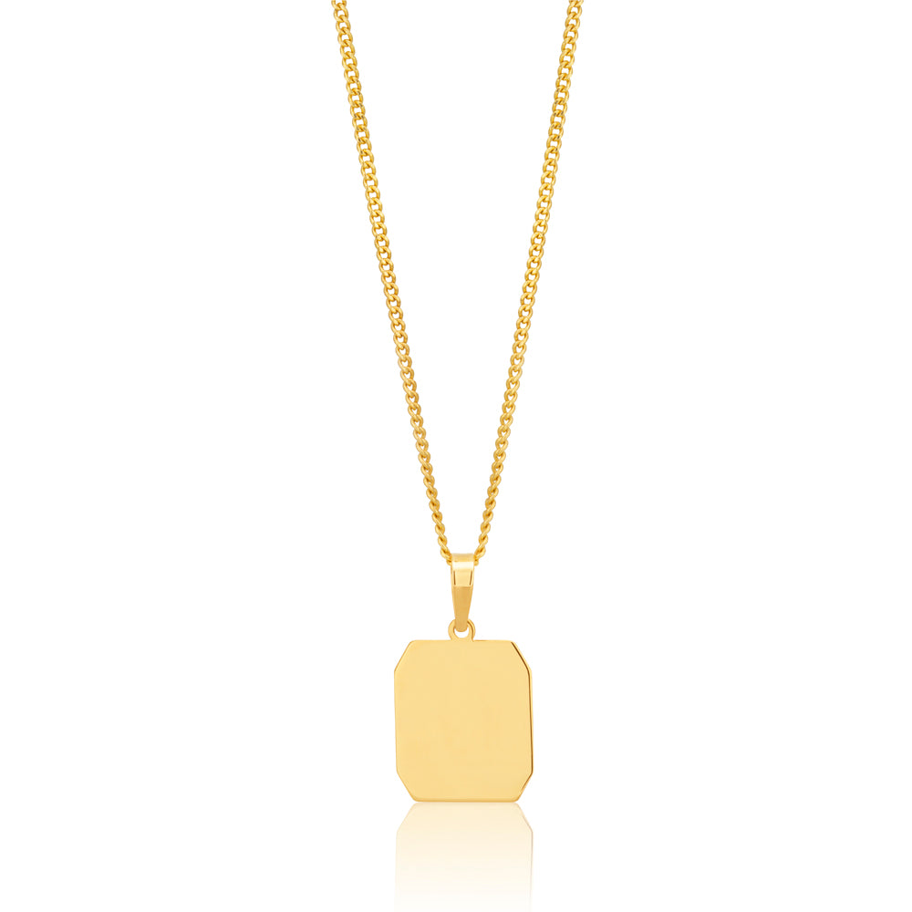 9ct Yellow Gold Plain Scroll Pendant – Shiels Jewellers