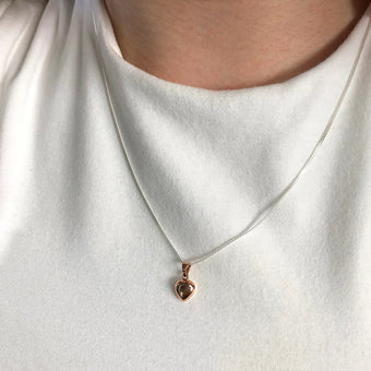 9ct Rose Gold Heart Pendant