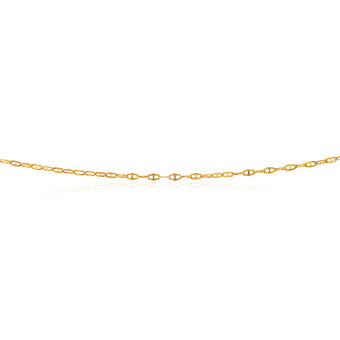 9CT Yellow Gold Mini Flat Rambo 45cm Chain