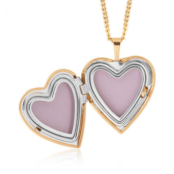 9ct Yellow Gold 20mm Heart Locket Pendant