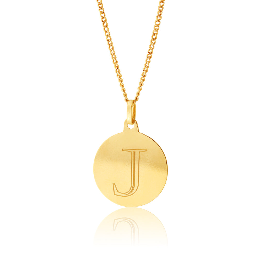 9ct Yellow Gold Charm Initial