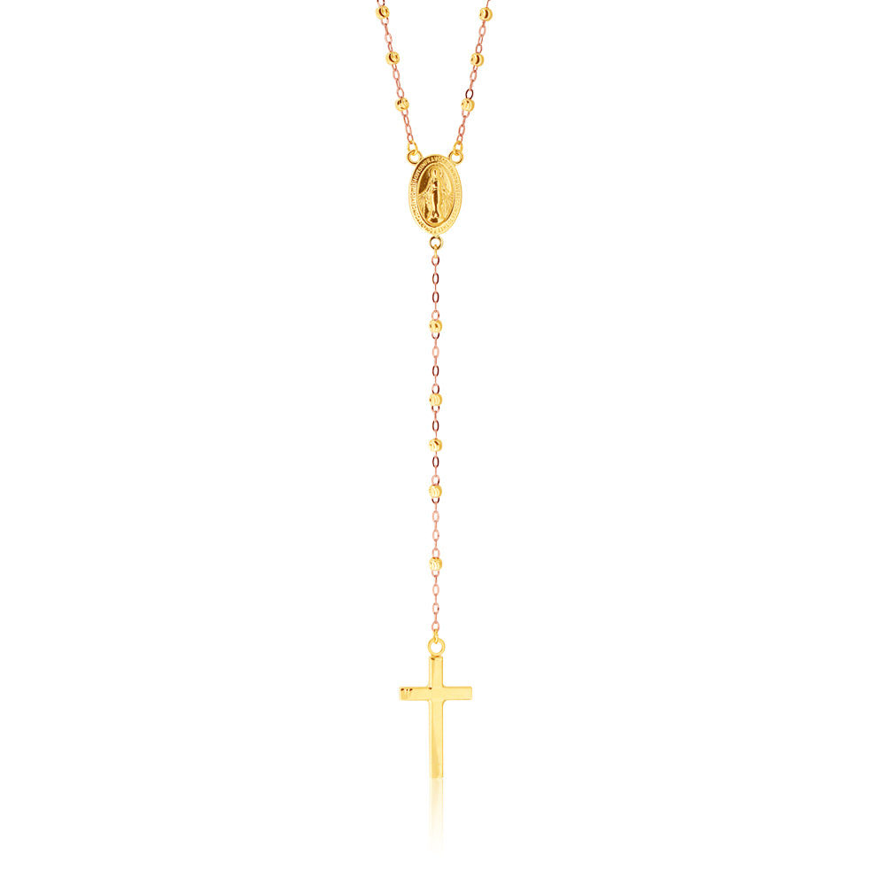 9ct Yellow Gold 45cm Rosary Cross Chain – Shiels Jewellers