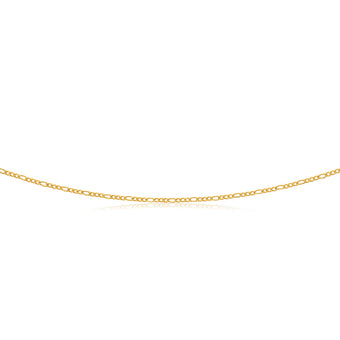 9ct Yellow Gold Silver Filled 45cm Figaro Chain 40 Gauge