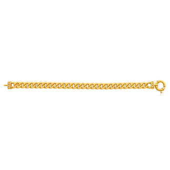 9ct Yellow Gold Silver Filled Cubic Zirconia 20cm Twist Curb Bracelet