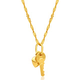 10K Gold Initial Key Necklace - Gold Presidents