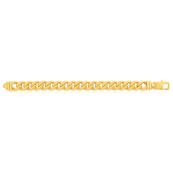 9ct Yellow Gold Silver Filled 21cm Curb Bracelet