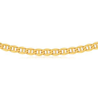 9ct Yellow Gold 55cm Silver Filled Anchor Chain