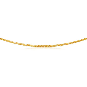 9ct Yellow Gold Silver Filled Wheat Sq 45cm Chain