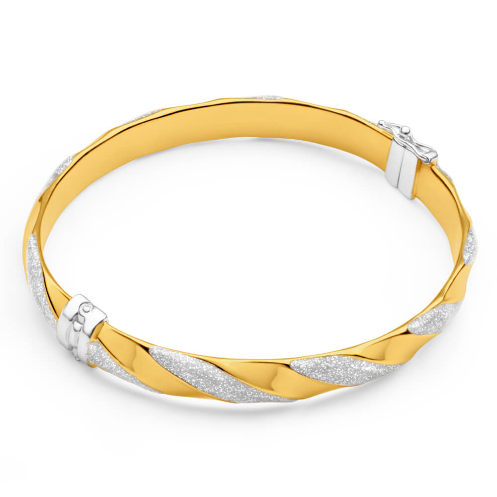 9ct Yellow Gold Silver Filled 61mm Bangle – Shiels Jewellers