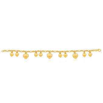 9ct Dazzling Yellow Gold Silver Filled Belcher Bracelet