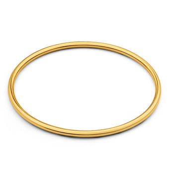 9ct Gold Silver Filled 65mm Bangle Yellow 3mm Thick