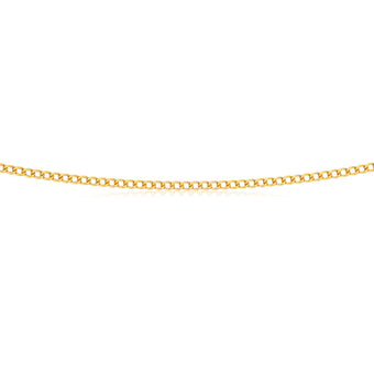 9ct Yellow Gold Silver Filled 45cm Curb Chain 70gauge