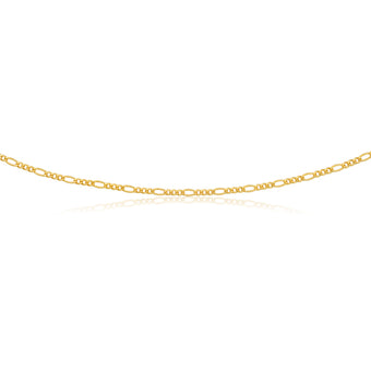 9ct Gold Filled  Figaro 50cm Chain 80 Gauge