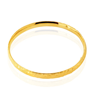 9ct Yellow Gold Silver Filled Diamond Cut Bangle